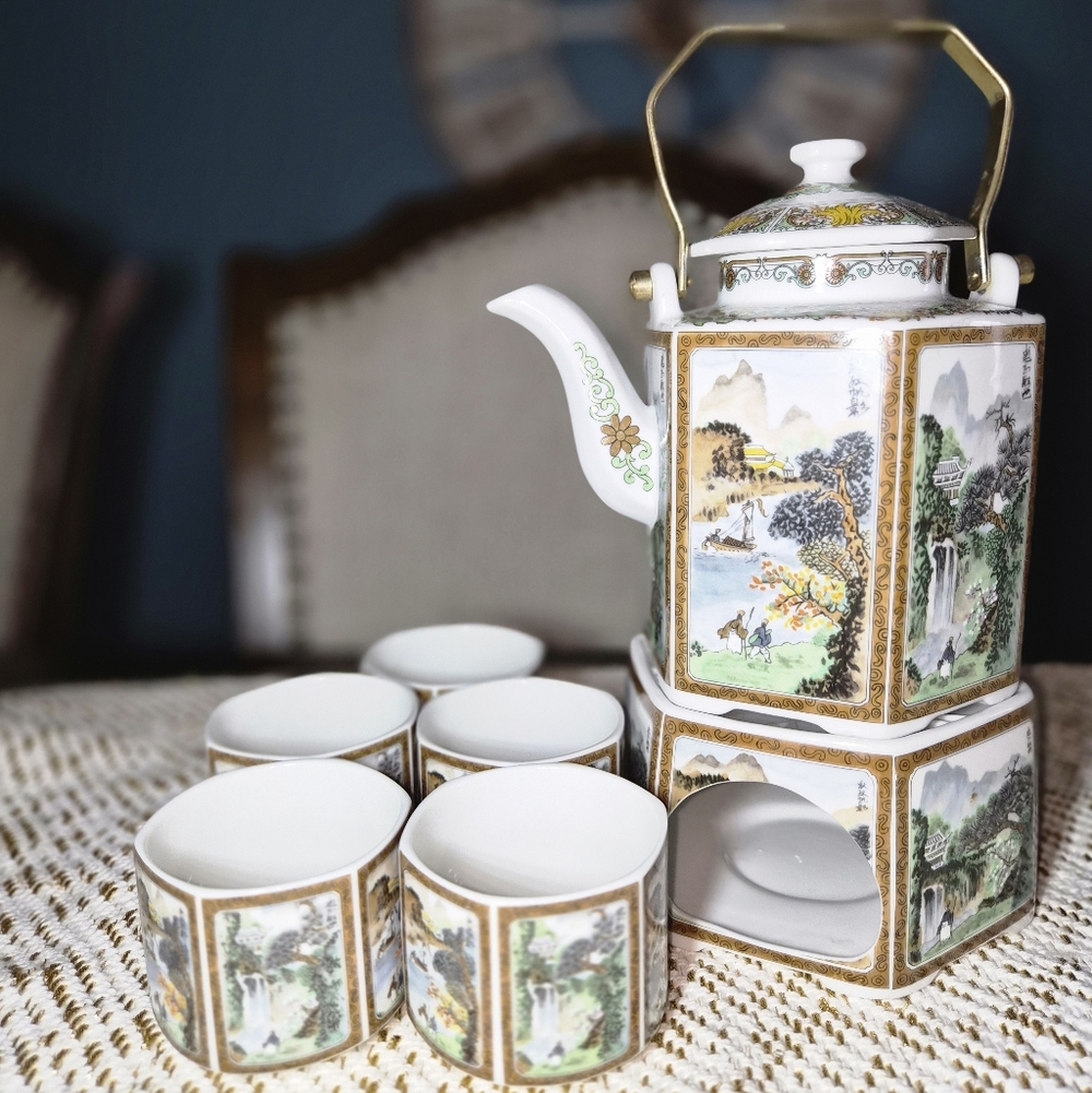 Antique Fine China Hand Painted Tea Set